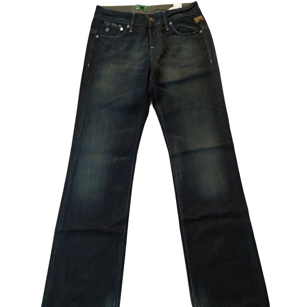 G-Star Raw Frontier Loose Wide Leg Wall Denim Raw Damaged Destroyed Jeans Sz 26